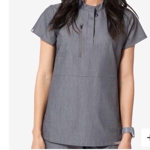 Figs Women’s Sucre Moto Top in Graphite Size Medium